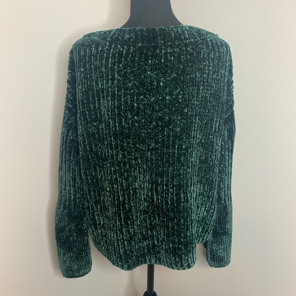 Express Knit Oversized Green Wide Cuffs Sweater (S) - Picture 2 of 7